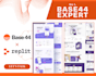 create a base44 web app base44 website or replit ai app with vibe coding