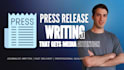 write a professional press release that gets media attention