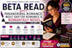 beta read your paranormal romance, romantasy, wolfshifter romance beta reader