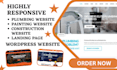 build wordpress plumbing painting construction website SEO optimized and booking