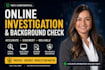 do professional online investigation, osint research and background analysis
