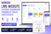 build lms website student dashboard progress track certificate