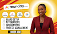 setup workflow project management in monday,  asana, airtable, clickup, trello