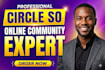 setup circle so online community setup circle so online course community website
