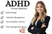 be your adhd virtual assistant, life coach and accountability coach