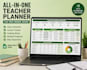 create custom teacher planner, class schedule, grading sheet, lesson tracker