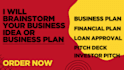 brainstorm your business idea or business plan