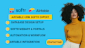 setup airtable crm, airtable automation, softr webapp, airtable database softr