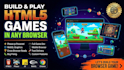 develop a professional HTML5 browser game using phaser, javascript and webgl