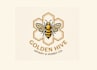 create modern honey bee logo t shirt design
