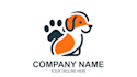 design a professional dog cartoon logo with copyright