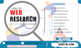 do web research and data collection into excel for you