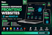 create responsive frontend website using HTML CSS javascript and react