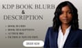write an irresistible book blurb and amazon description