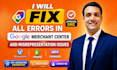 fix all errors in google merchant center and misrepresentation