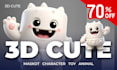 custom 3d modeling character, mascot, game, animation, cartoon