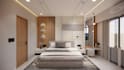 bedroom interior design and drawing