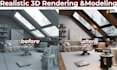 create realistic interior 3d rendering and 3d modeling