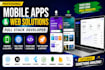 develop mobile apps, android, ios, react native, flutter