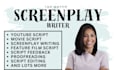 create engaging youtube script, feature film script and screenplay writing