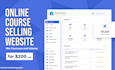 develop an online course selling website