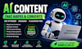 create seo ai content blog posts copywriting and articles