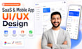 design a modern saas or mobile app UI UX in figma
