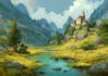 create landscape illustrations and scenery