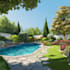 a harmonious landscape backyard design as a landscape architect