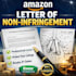 draft a patent non infringement letter for amazon reinstatement