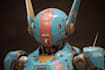 custom futuristic mecha robot character art