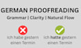 proofread, edit and improve your german text professionally