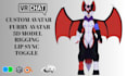 design 3d character model  vrchat avatar furry anime vtuber