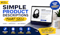 write  product descriptions for ecommerce stores