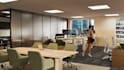 design modern office, workspace, conference room and lounge with HQ rendering