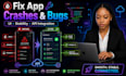 troubleshoote rork app crashes fix ui bugs stability issues and api integration