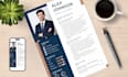 make a professional  resume design and CV design using canva