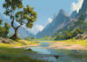 design amazing fantasy landscape