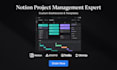 setup custom notion project management dashboard and template