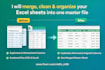 merge, clean, and organize excel sheets into one master file
