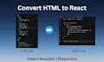 convert HTML CSS to react component