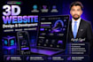 design a 3d interactive website with animations
