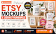design high converting etsy mockups, listing images and thumbnails