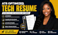 write ats optimized tech resume, software engineer CV, IT resume