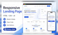 build responsive landing page in HTML CSS javascript