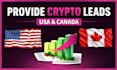 provide crypto leads in USA UK and canada