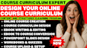 design your online course curriculum, content and structured elearning program