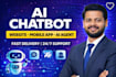develop ai chatbot mobile app, ai website and ai agent development llm