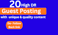 publish a guest post with backlinks