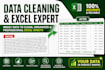 clean, format, merge, split, excel data